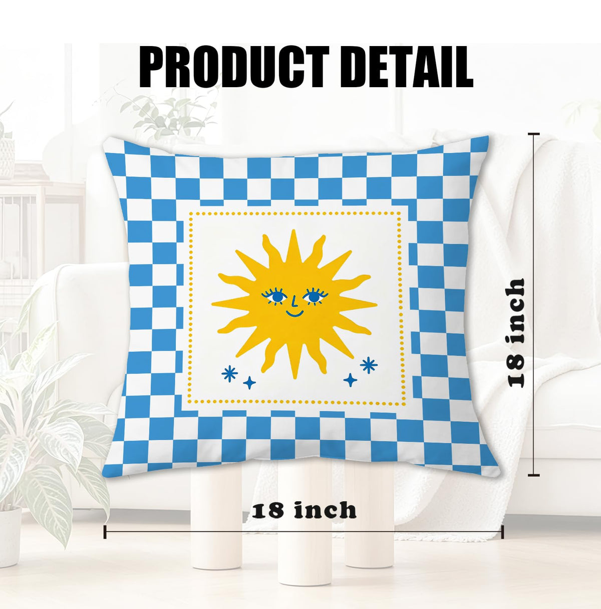 Celestial Sun and Moon Nursery Throw Pillow Covers 18x18 Set of 2 (Qt-bz-mental Health-sun and Moon)