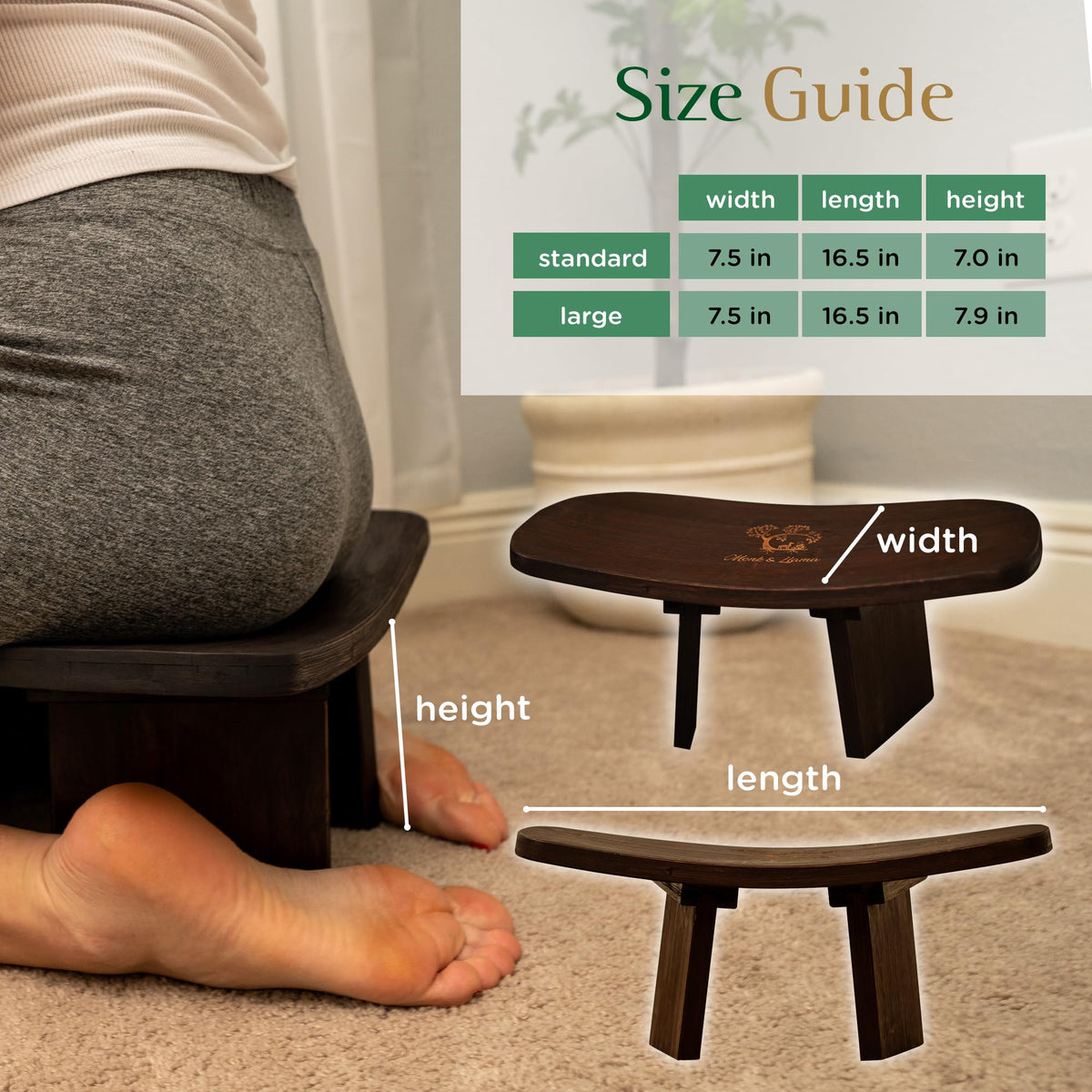 Meditation Bench (Jet Brown / Cushioned)
