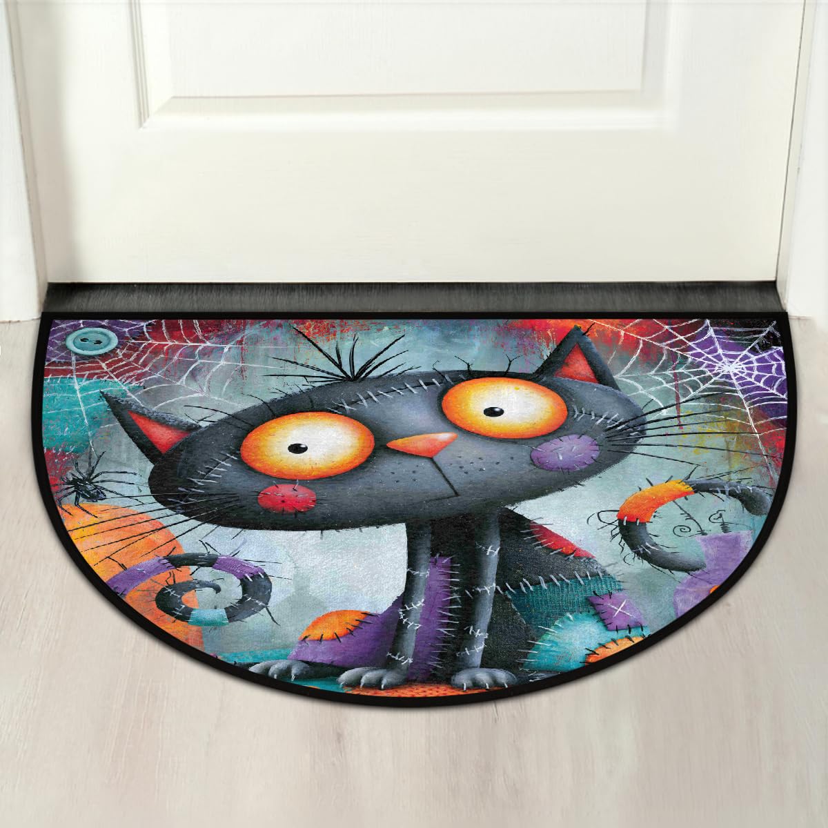 Halloween Half Round Doormat Non Slip Semi Circle Rug Outdoor Welcome Mat (Z-106)