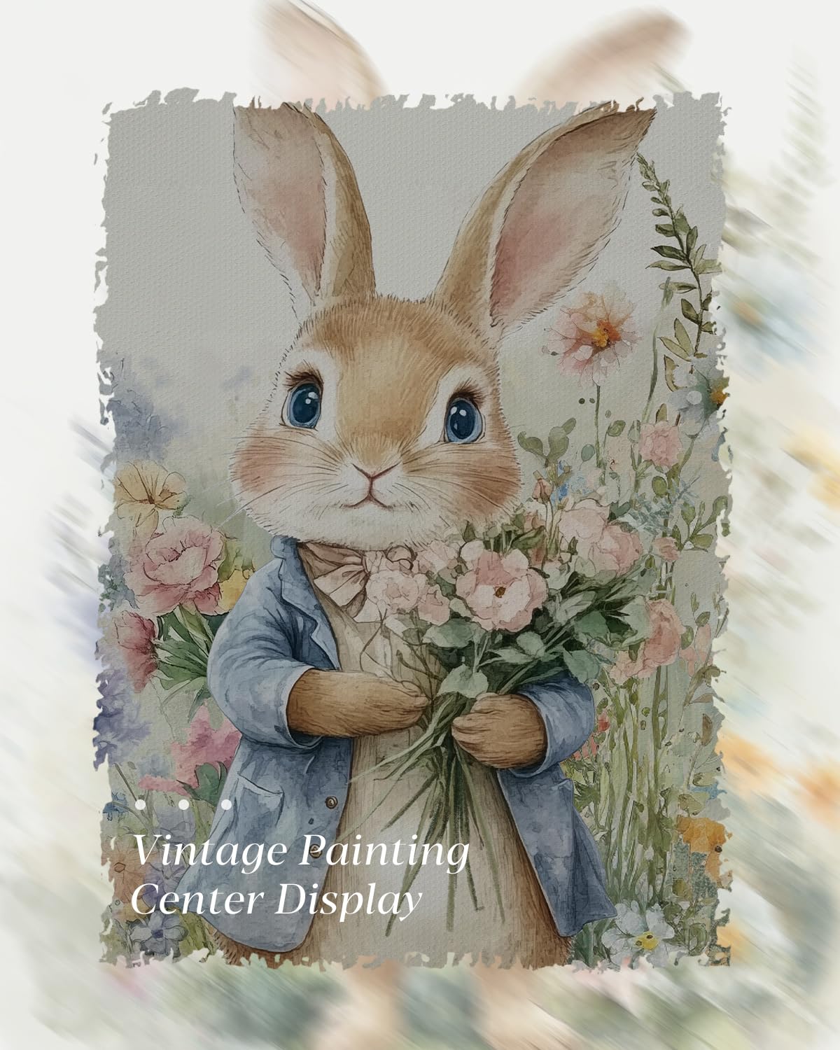 Watercolor Bunny Framed Wall Art (Pick / 16"L x 12"W)