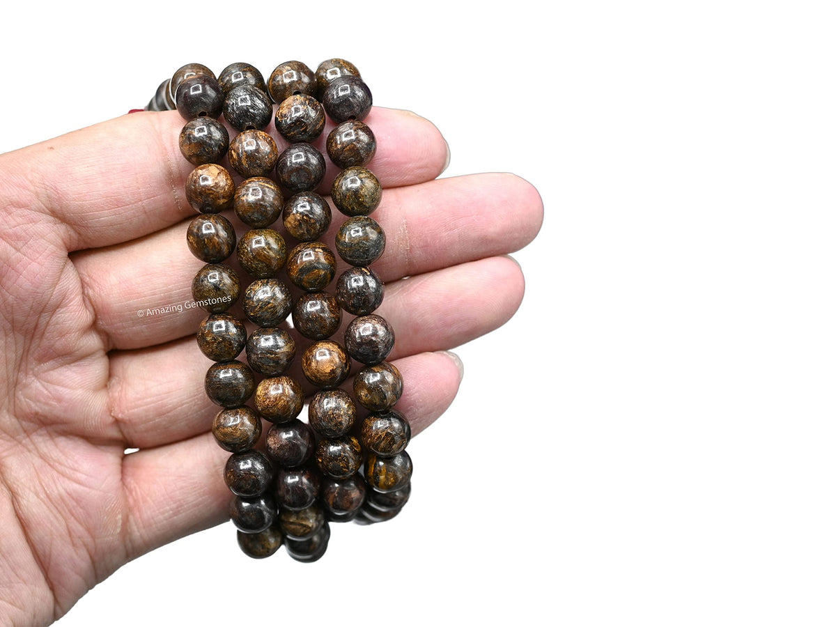 Bronzite Mala Beads (Bronzite / Plain)