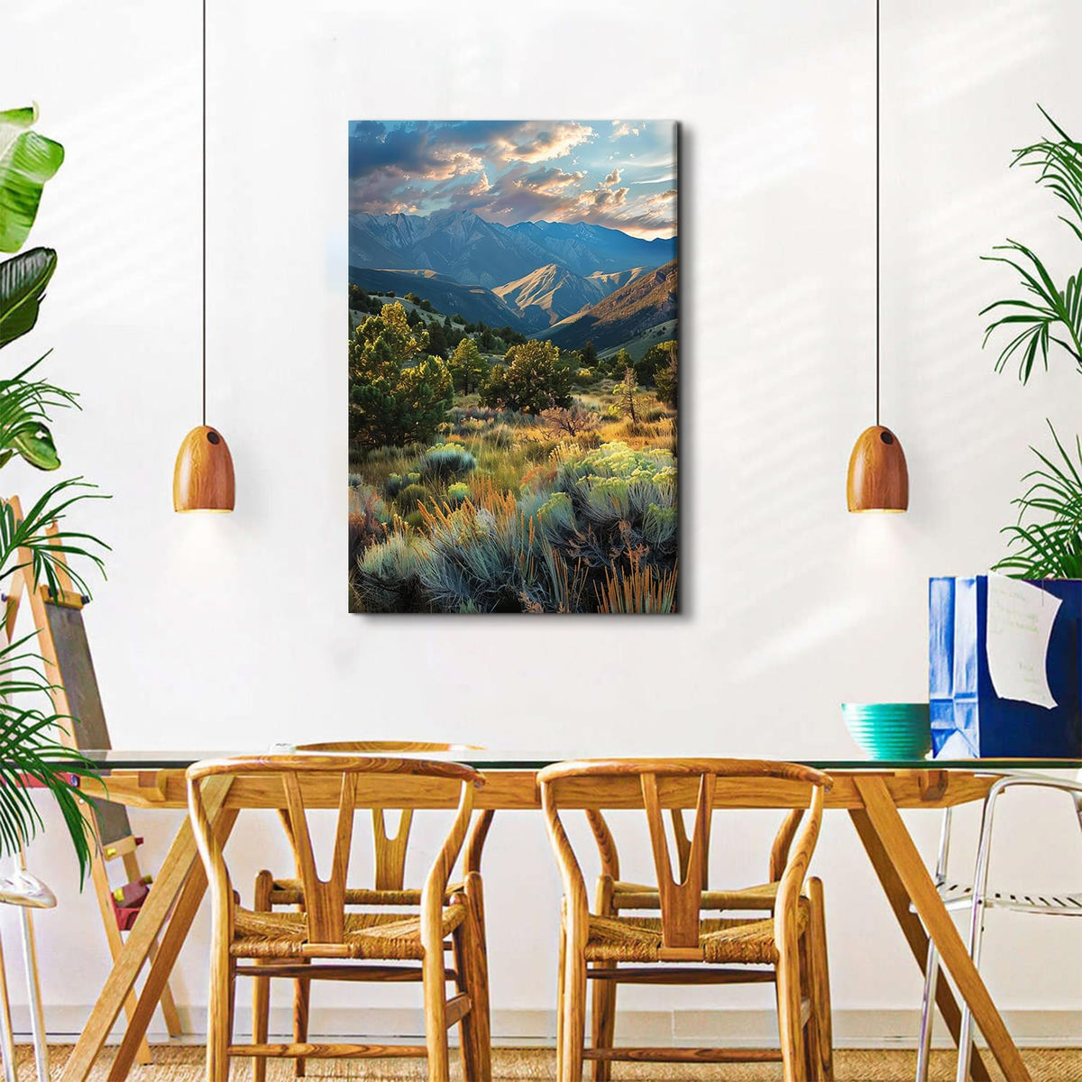 Large Mountain Scenic Wall Art for Living Room Decor National Park Scenery Canvas Prints Wilderness Landscape Pictures Wall Decor Sunset Forest Paintings Artwork for Office Home Decoration 32x48" (48"L x 32"W / National Park)