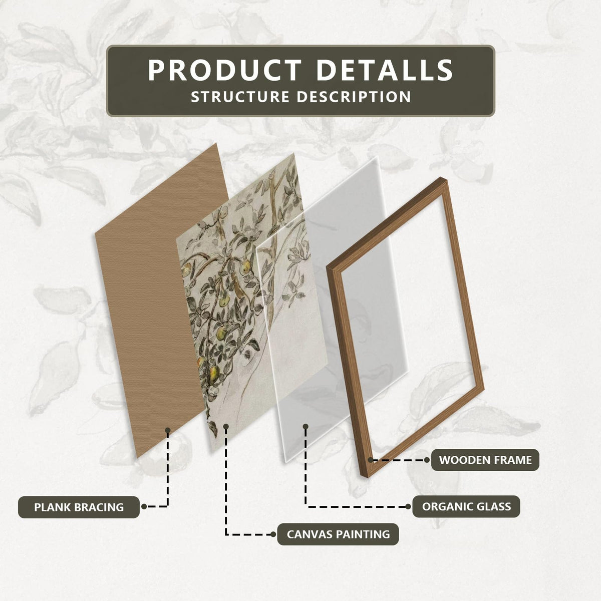 3Pcs Vintage Botanical Sketch Wall Art Neutral Farmhouse Apple Tree Prints (Apple Tree Branches / 12x16 Inches)