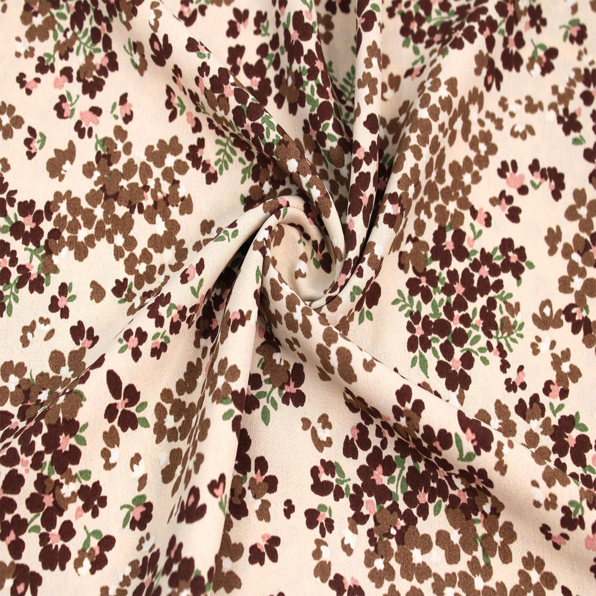58" Wide Printed 100% Polyester Moroccan Fabric by The Yard (2 Yards / Cream Toffee)