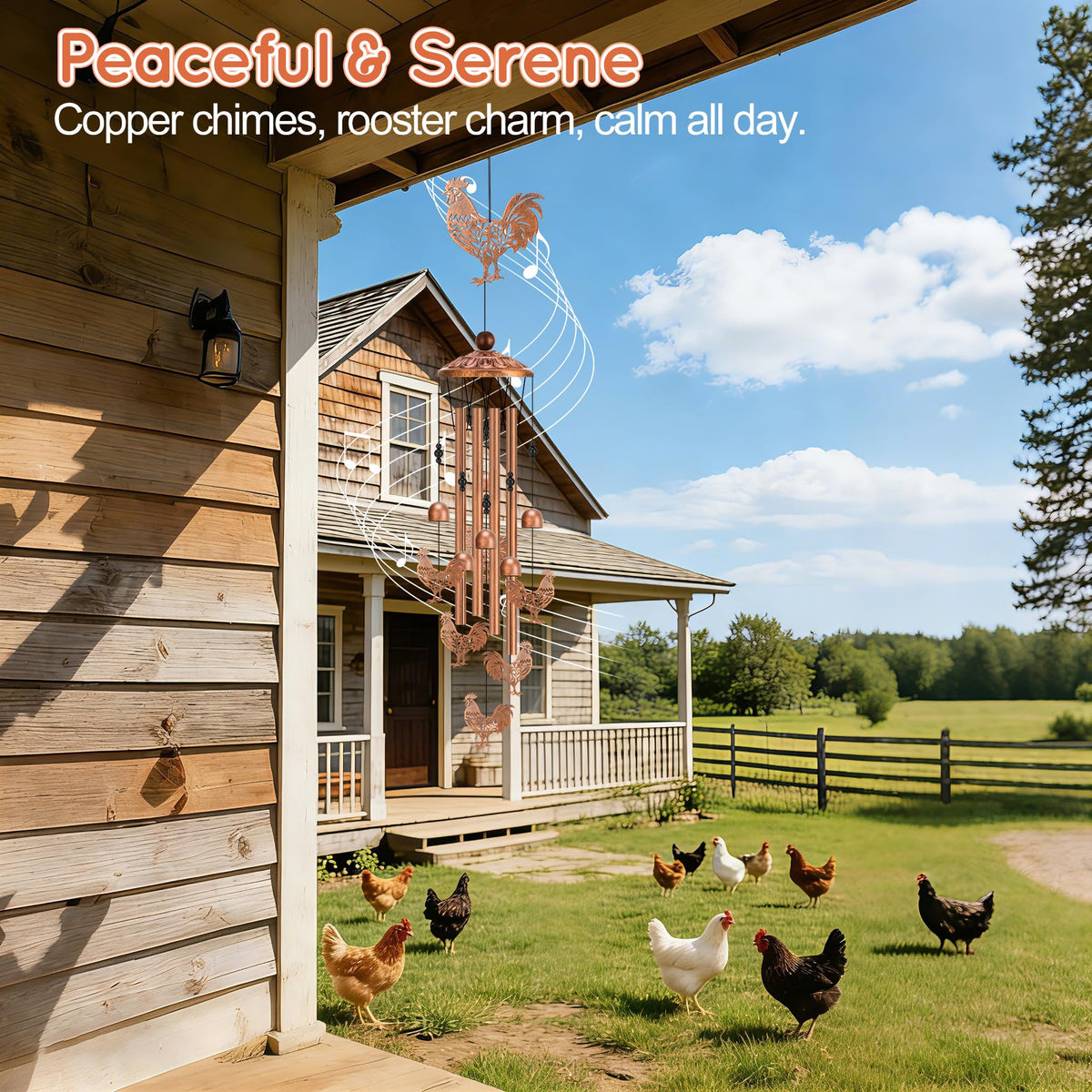 Chicken Wind Chimes Outdoors Chicken Gifts for Women Men