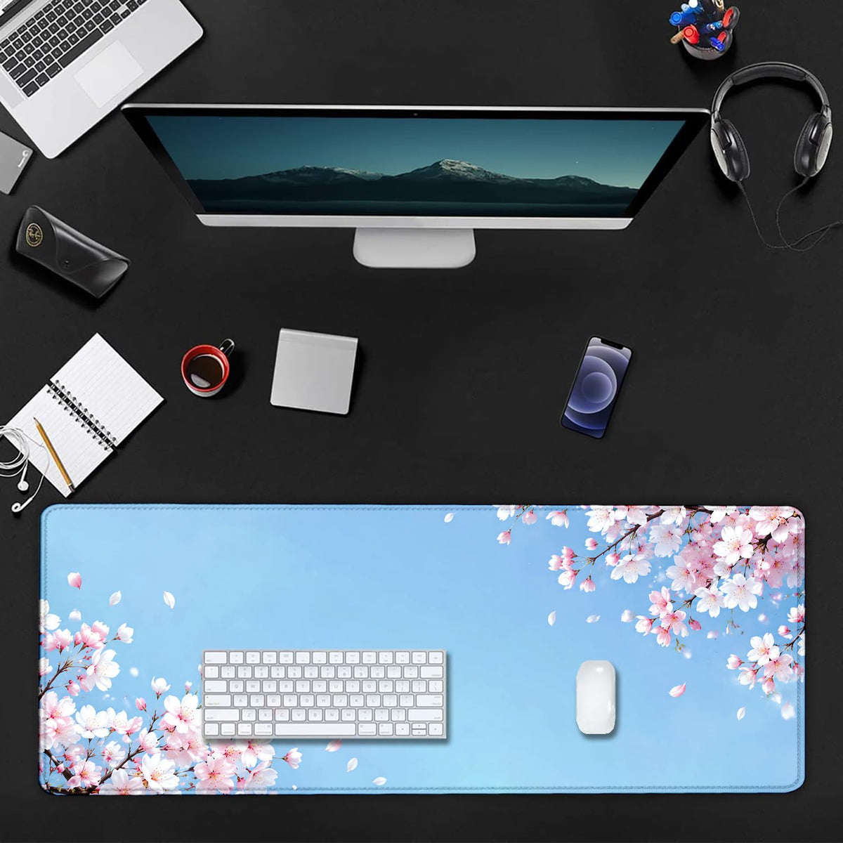 Extended Large Gaming Mouse Pad (Double Cherry Blossom)