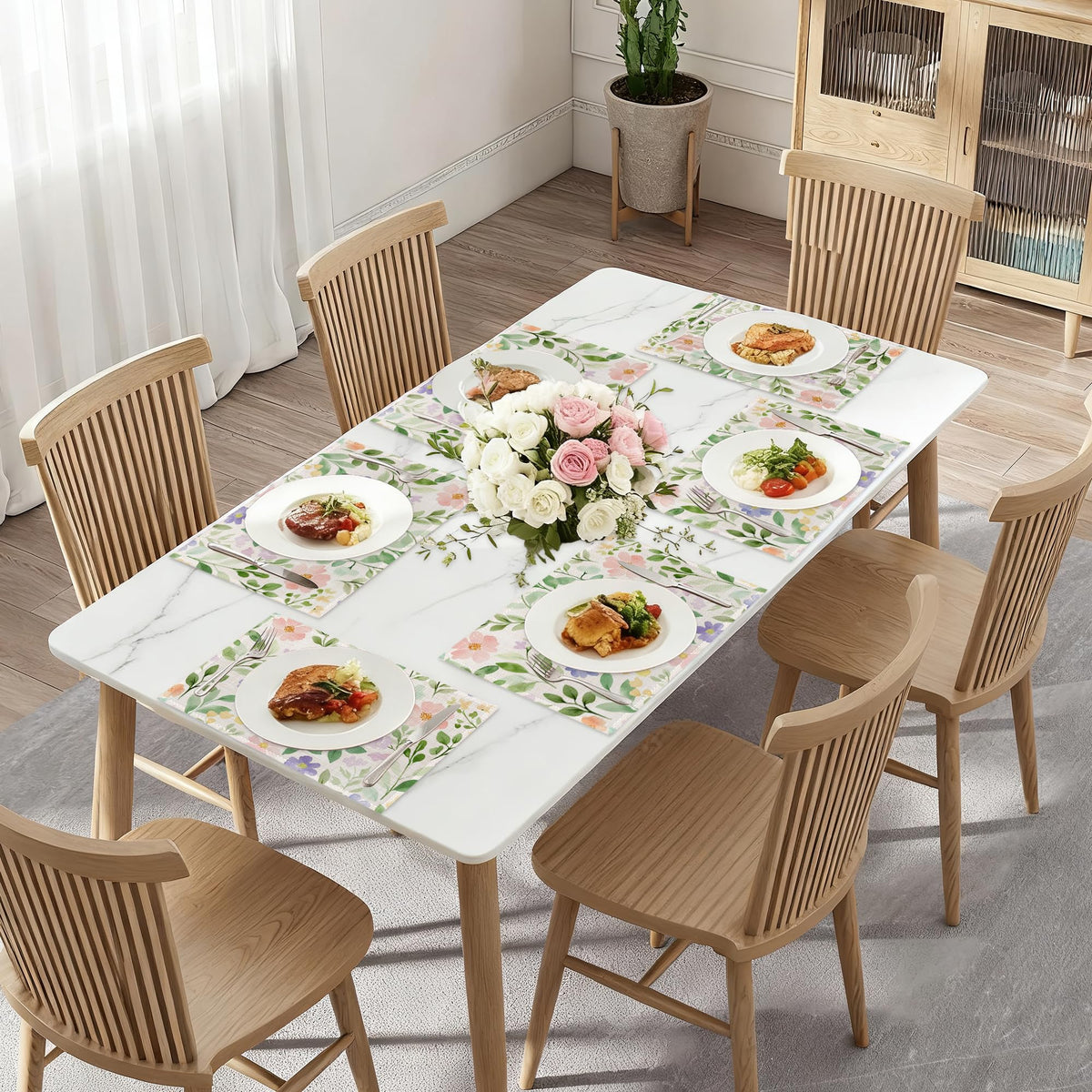 Colorful Wildflwers Table Mats Set of 6 (Colorful Wildflwers Plants)