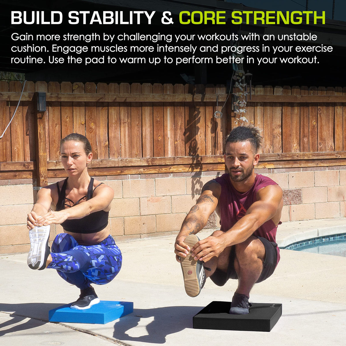 Exercise Balance Pad (Black / 15x12)