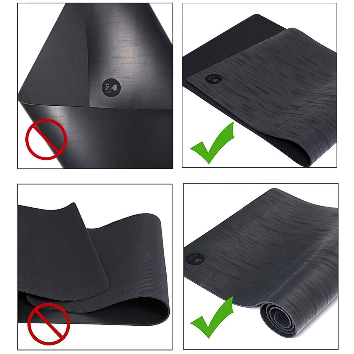 Pro Non Slip Yoga Mat Thick for Hot Yoga (Gray)