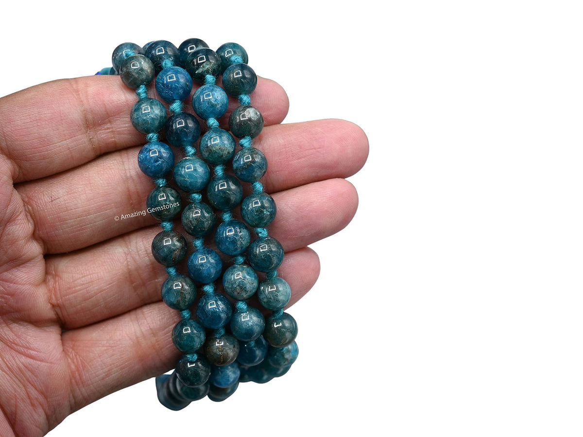 Apatite Mala Beads (Apatite / Knotted)