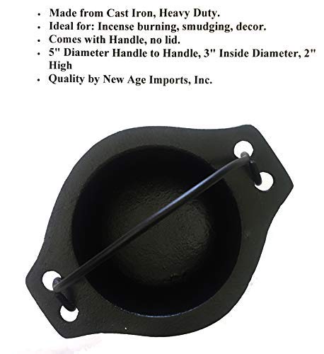 Cast Iron Cauldron w (3" Diameter)