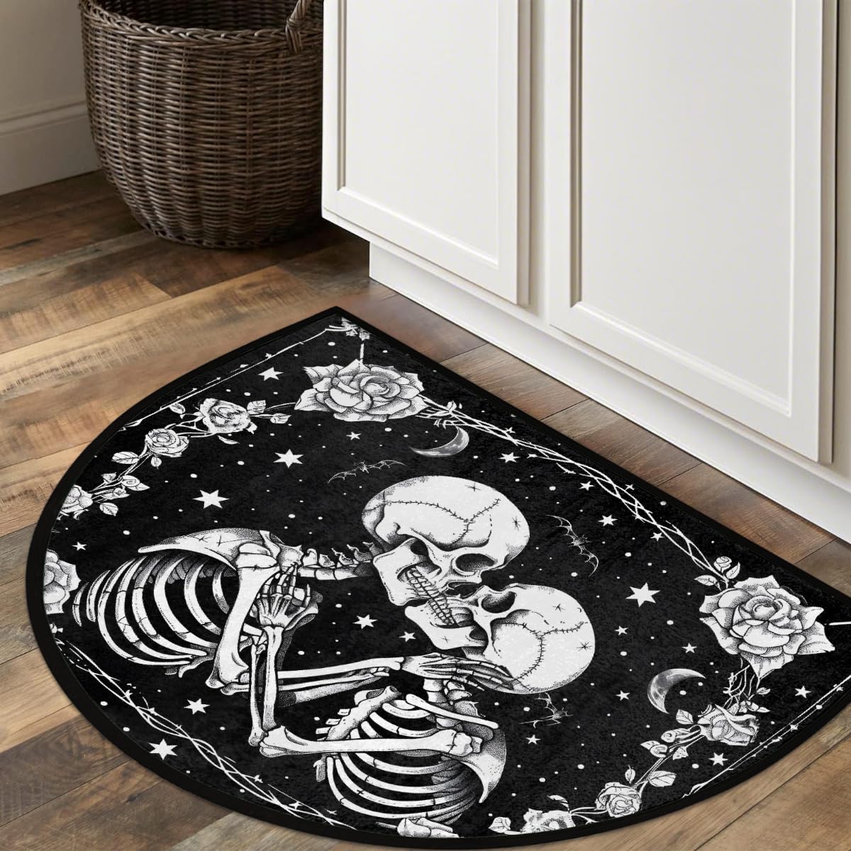 Halloween Half Round Door Mat Non Slip Half Circle Rugs (Z:halloween 1)