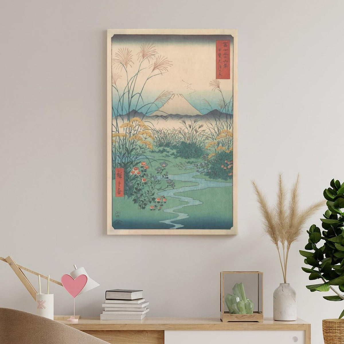 Hiroshige Japanese Oriental Ukiyo E Mount Fuji Landscape Canvas Printing Wall Art Prints Wall Decor Posters Vintage Zen Nature River Scene Minimalist Living Room Bedroom Study 08x12inch (style-8 / 08x12inch(20x30cm) Unframe)