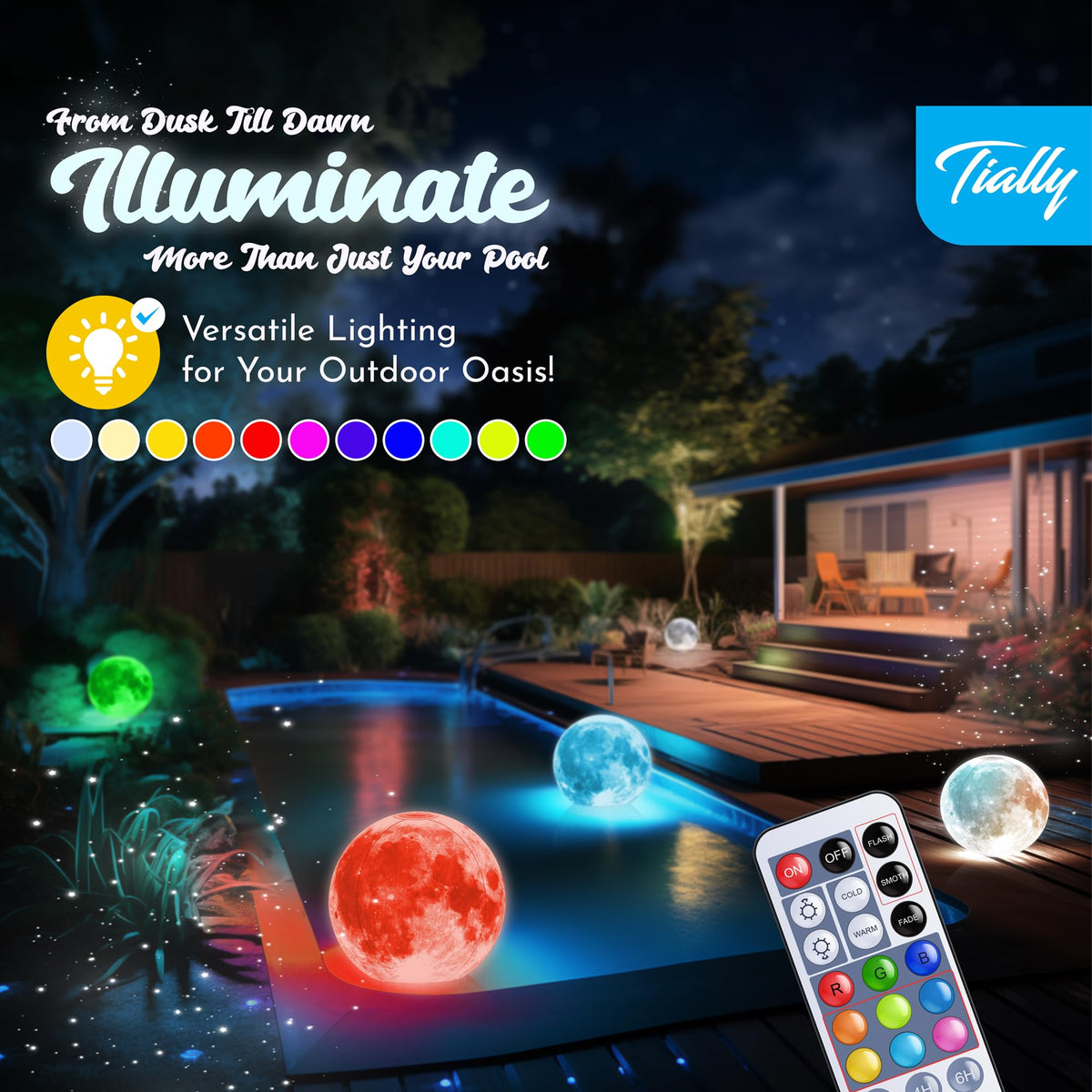 Floating Pool Lights (1 Pack / Multicolor)