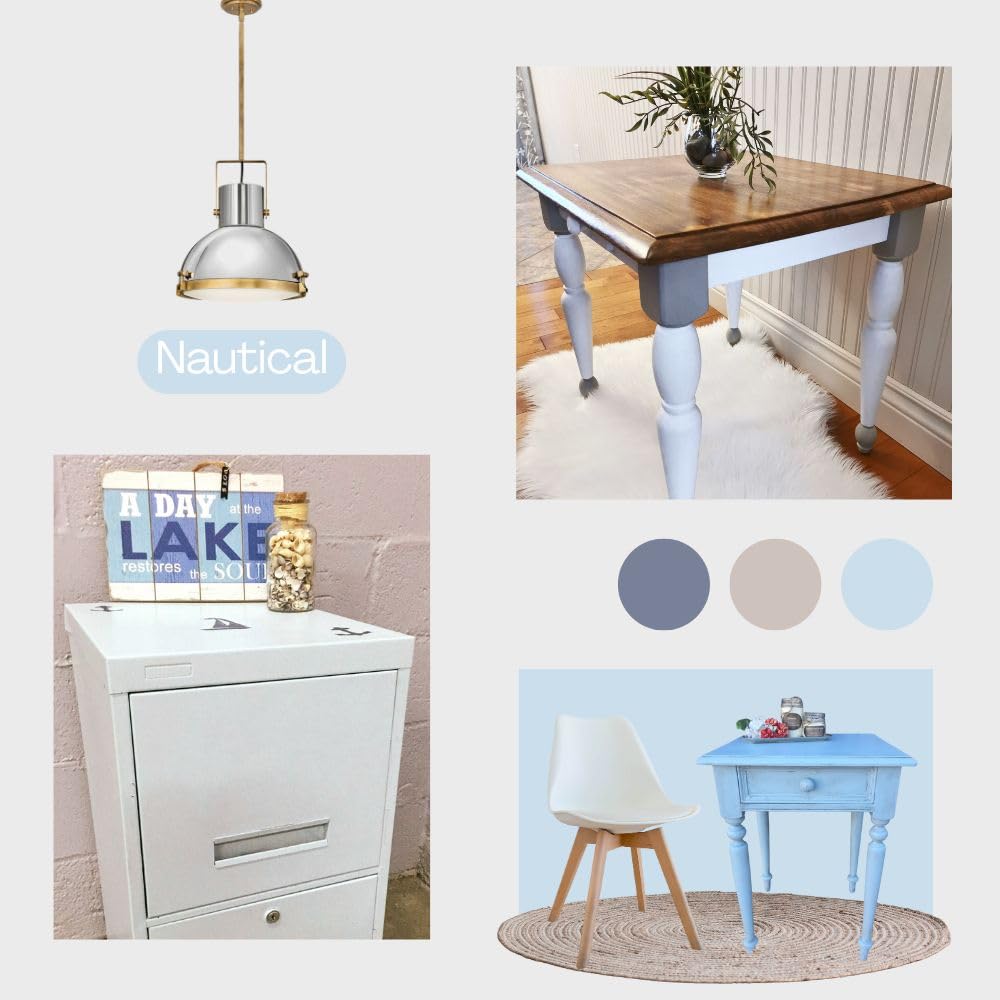 NAUTICAL Furniture Chalk Based Paint for DIY (Nautical / 8 Fl Oz (Pack of 1))