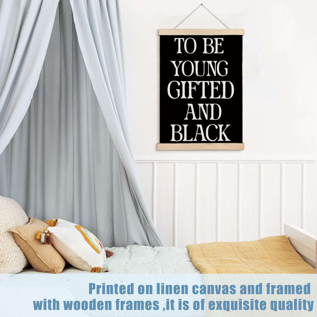 Inspirational Black Girl Woman Wall Art Decor (young black)
