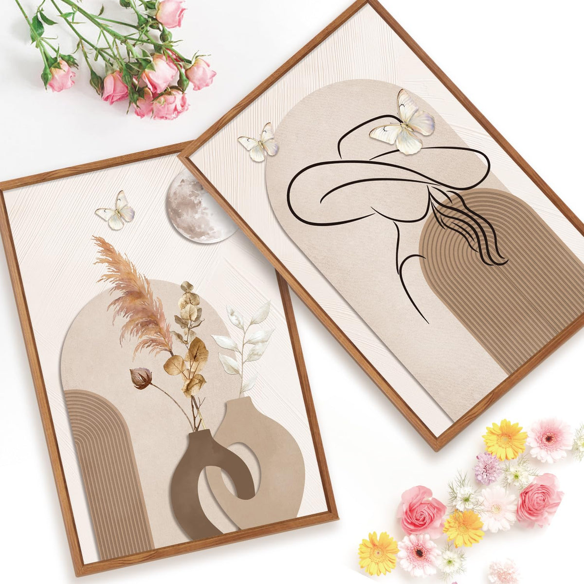 40X60 words Flowers framed wall decor wall art (colorful / 16X24inch)