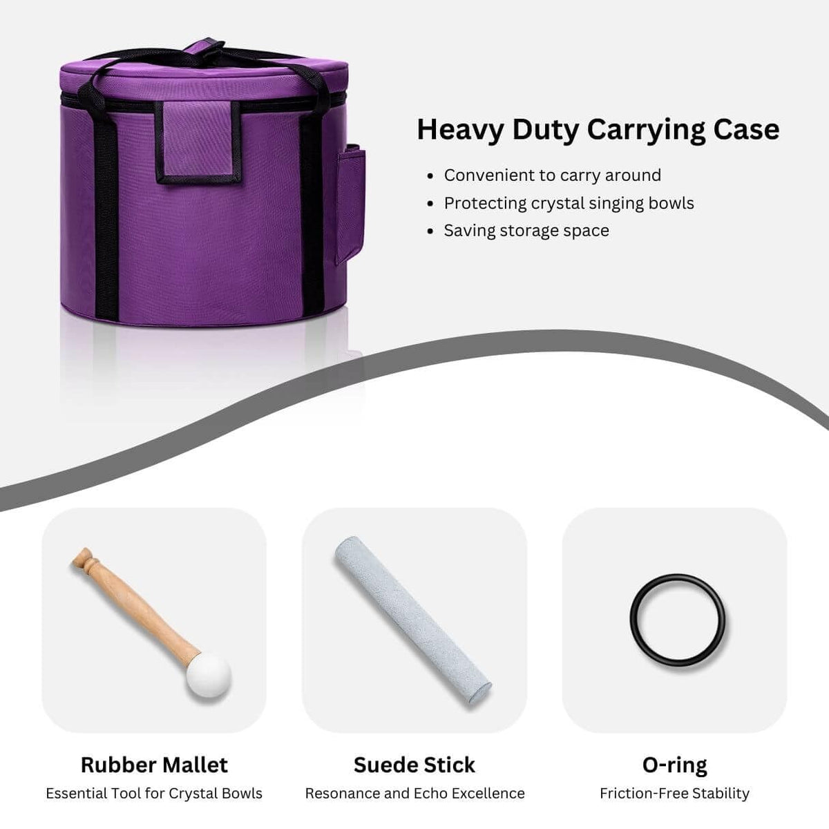 8 Inch G Note 432hz Throat Chakra Crystal Singing Bowl Healing Pure White with Carrying Case and Rubber Mallet Suede Strikers Oring (8 inch / White G)