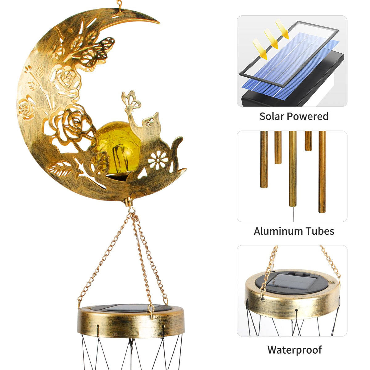 Cat Moon Wind Chime (Moon Cat)