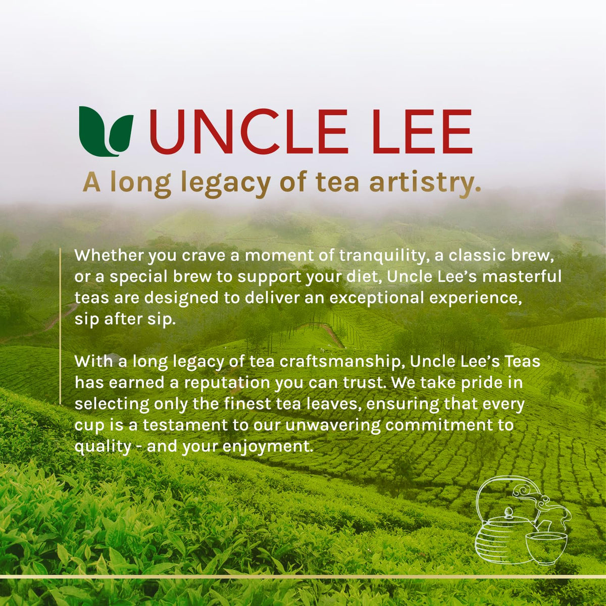 Uncle Lee's Organic Matcha Green Tea Bags 2 (40 Count (Pack of 2))
