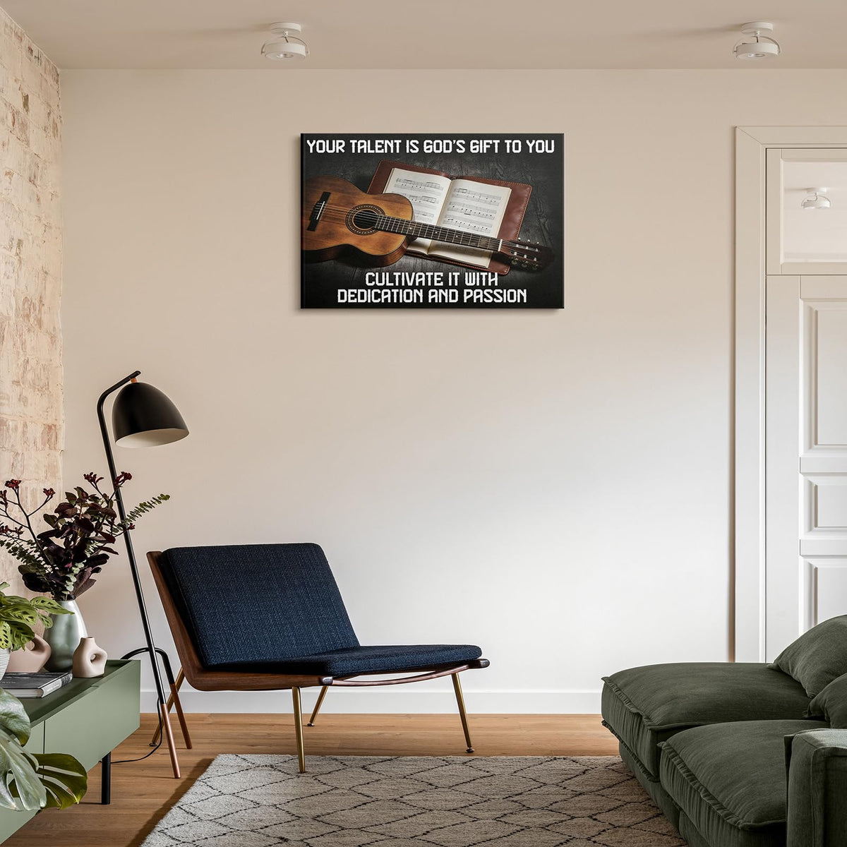 Inspirational Guitar Wall Art (1p-Guitar / 18L" x 24W")