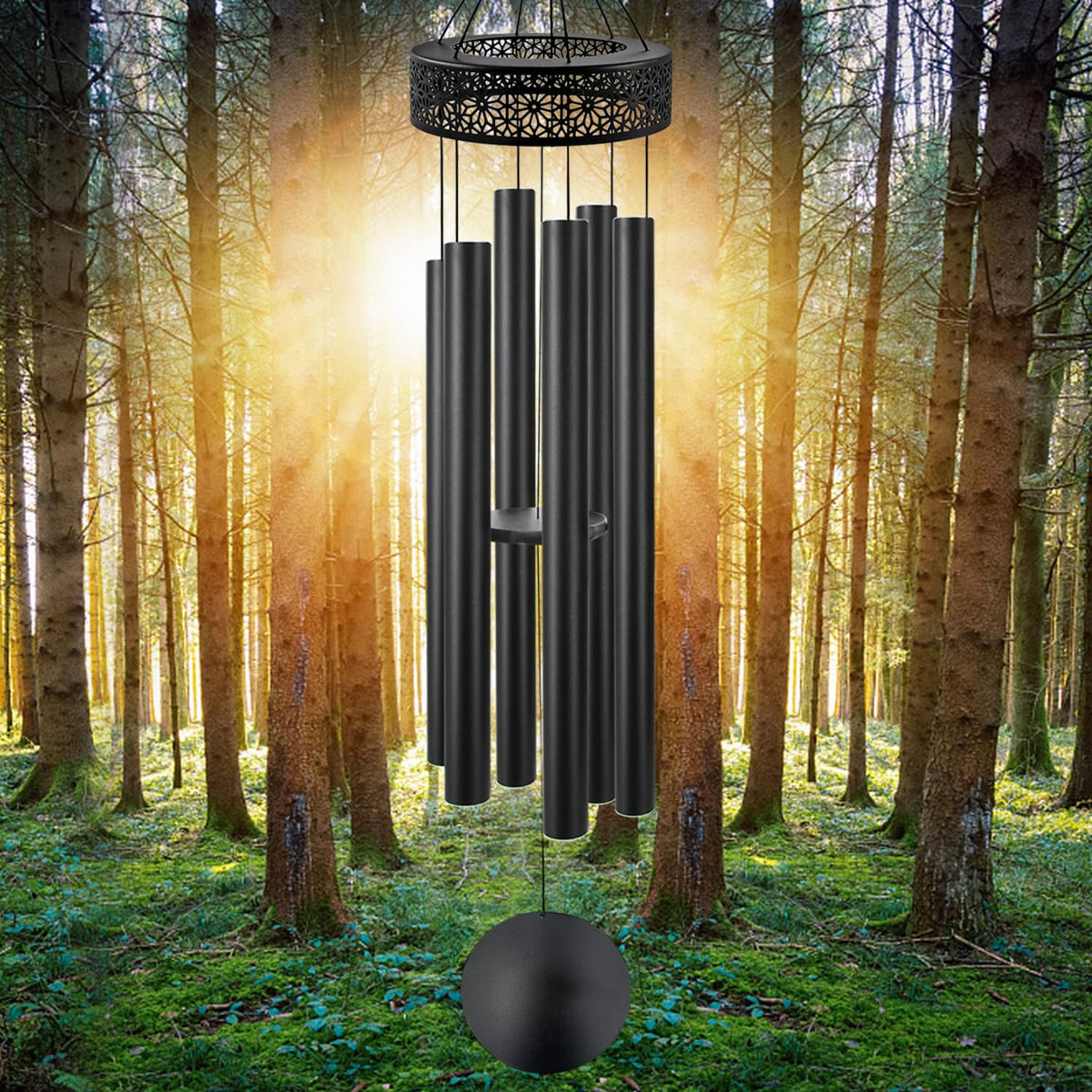 60'' Deep Tone Wind Chimes for Outside (60“-Black)