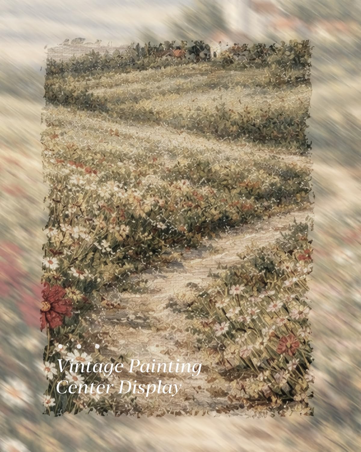 Vintage Framed Cottagecore Wildflower Wall Art 12x16 (A Vintage Field / 16"L x 12"W)