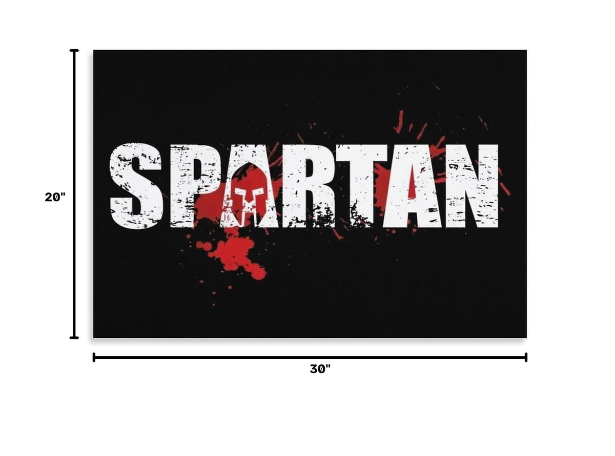 Spartan Beast Poster Canvas Printing Wall Art Prints Wall Decor Posters Black Distressed Typography Warrior Helmet Minimalist Industrial Decor for Living Room Bedroom Office Gym 20x30inch (style-2 / 20x30inch(50x75cm) Unframe)