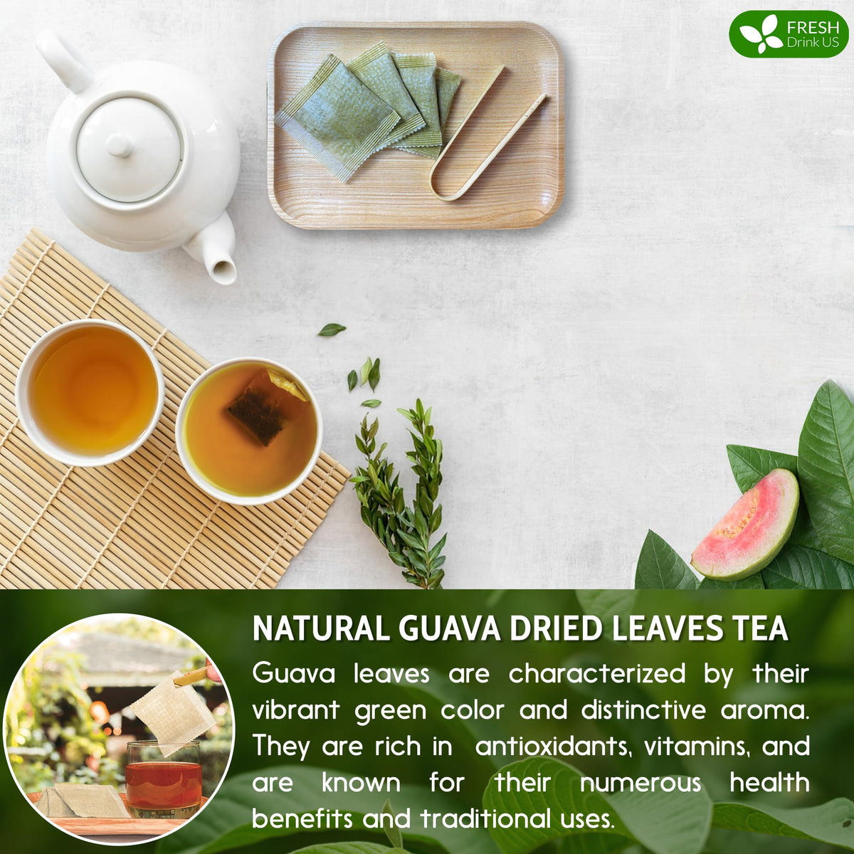 Premium 35 Guava Leaf Tea Bags (35 Tea Bags)