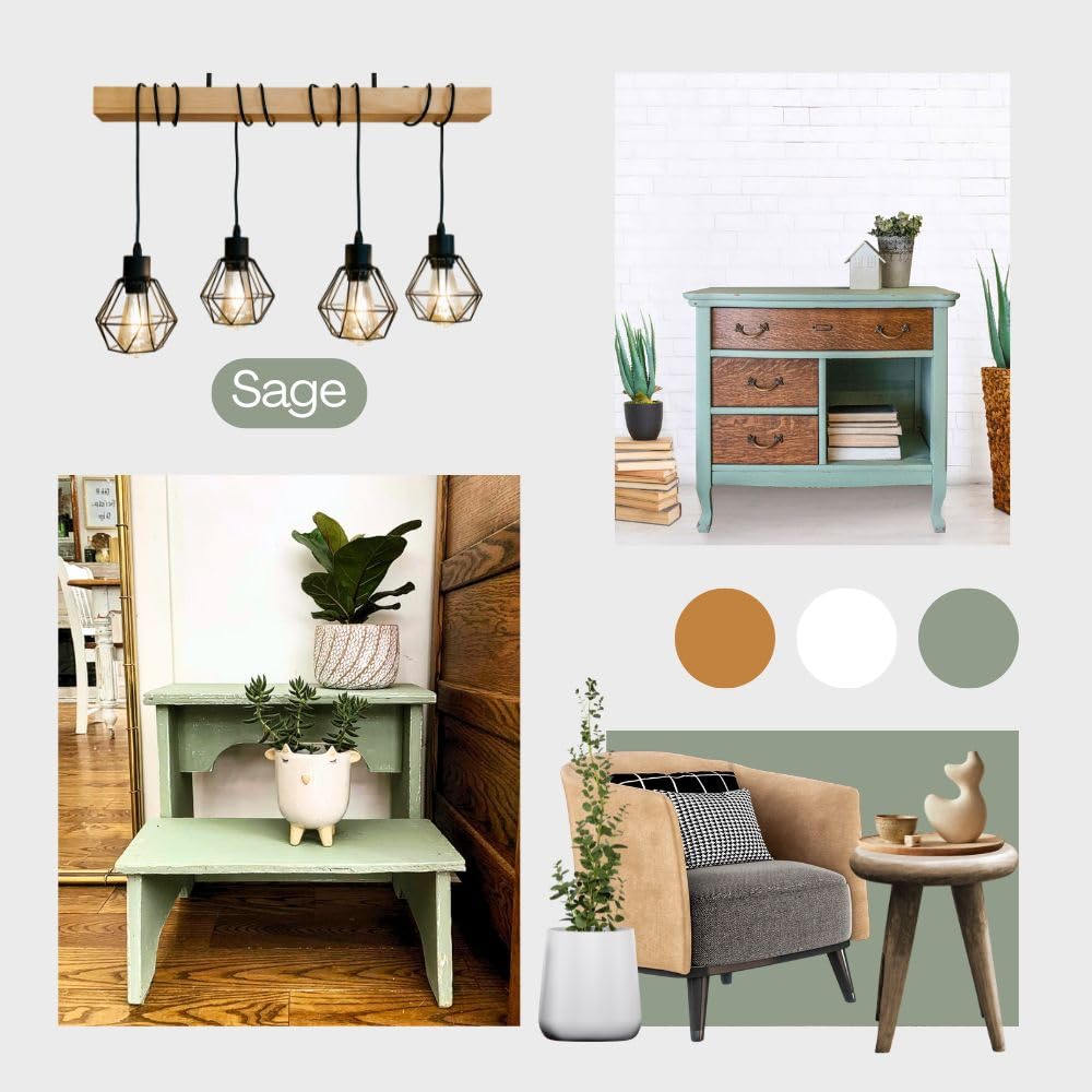 SAGE Chalk Paint for Furniture DIY (Sage / 128 Fl Oz (Pack of 1))
