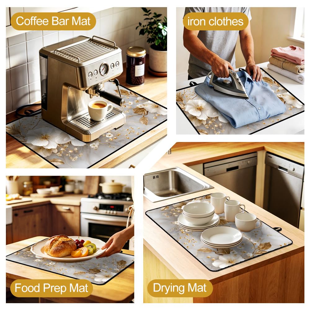 Marble Glass Stove Top Cover 28x20 Inch Decorative Stove Cover (Colorful2550)