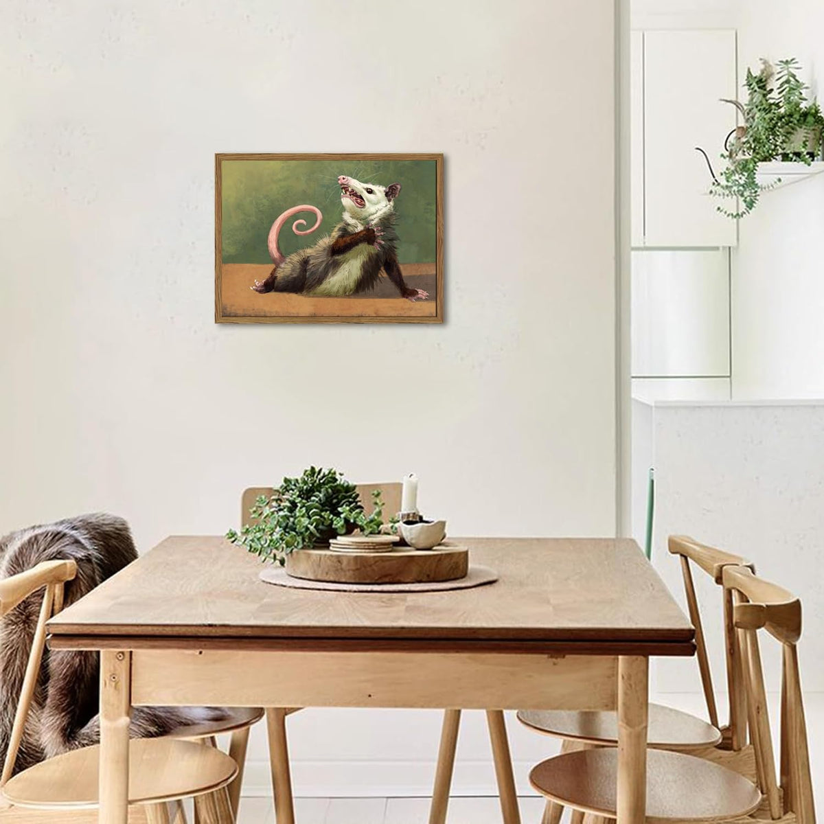 Funny Opossum Wall Art (Animal-J / 16"L x 12"W)