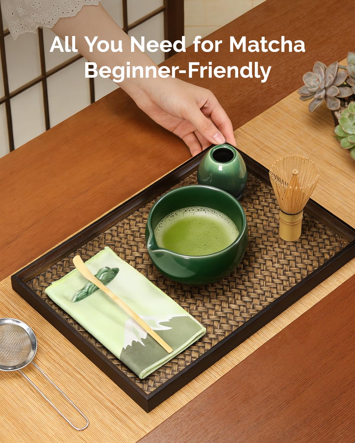 Matcha Whisk Set (Emerald Kanso)