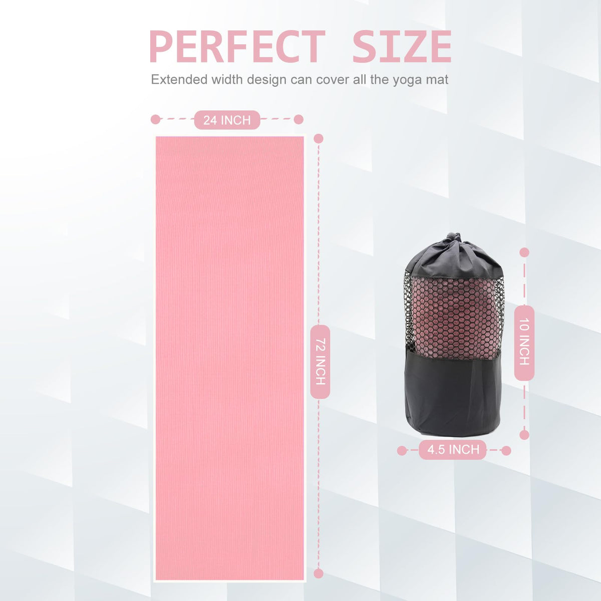 Hot Yoga Towel (Pink/White)