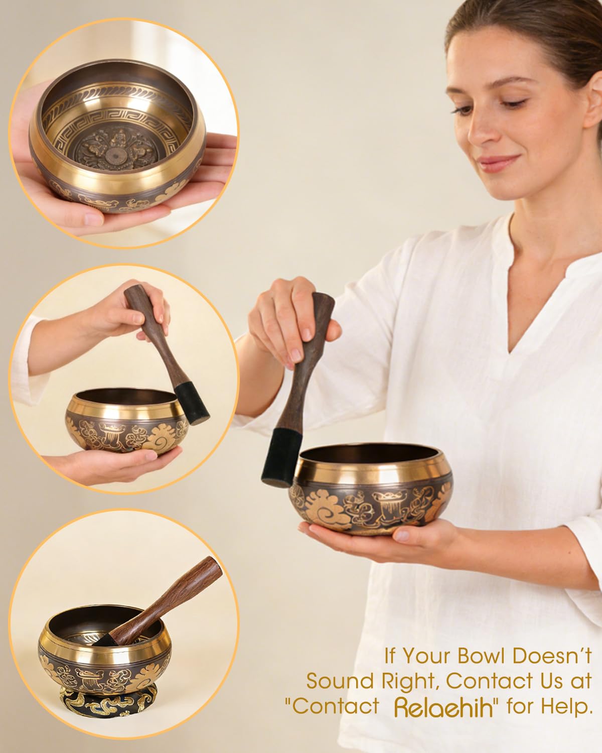 Tibetan Singing Bowls (Black / 5 inch)