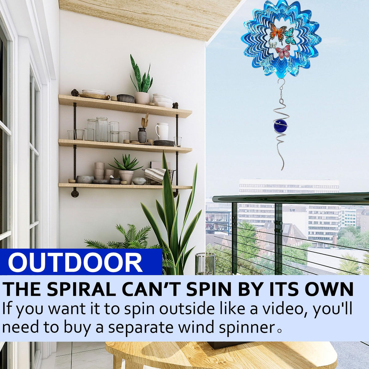 Gazing Ball Spiral Tail (002-dark Blue)