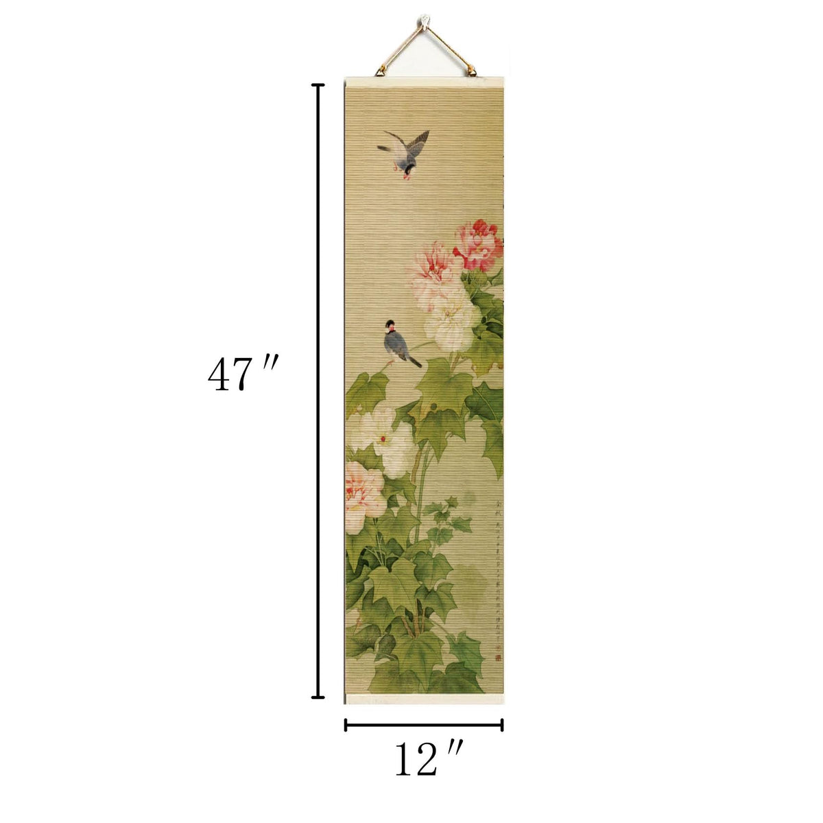 Natural Bamboo Blind Scroll Wall Art (Color-E02)