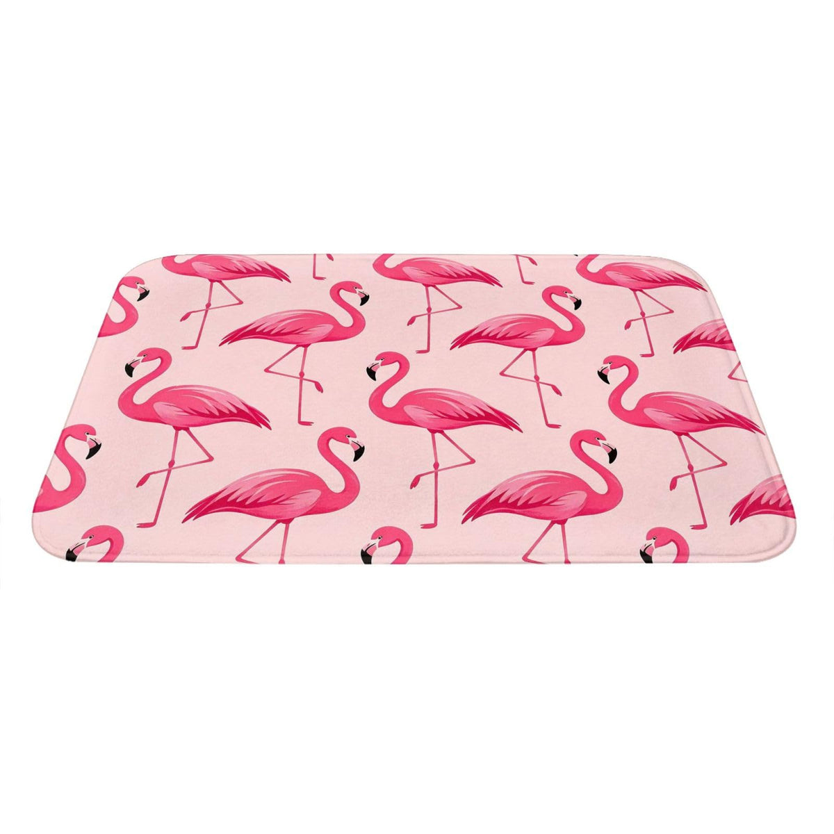 Pink Flamingo Bath Mat Non (1'4" x 1'11" (Rectangular) / Pink Flamingo)