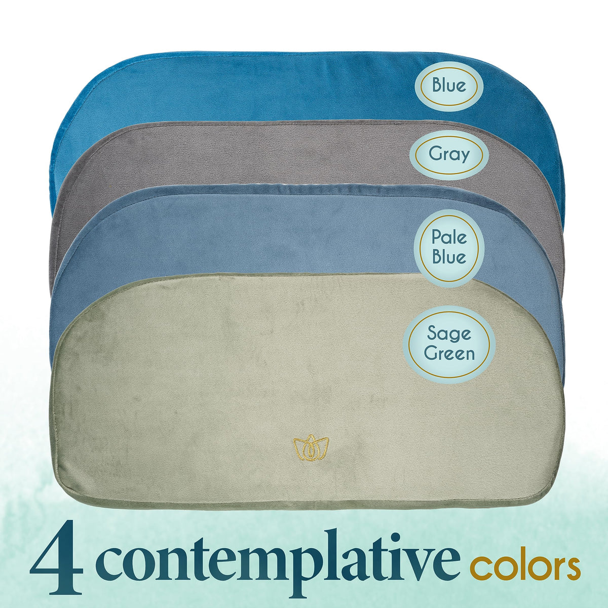 Bamboo Meditation Bench Foldable Ergonomic Prayer Stool Cushion (Sage Green)