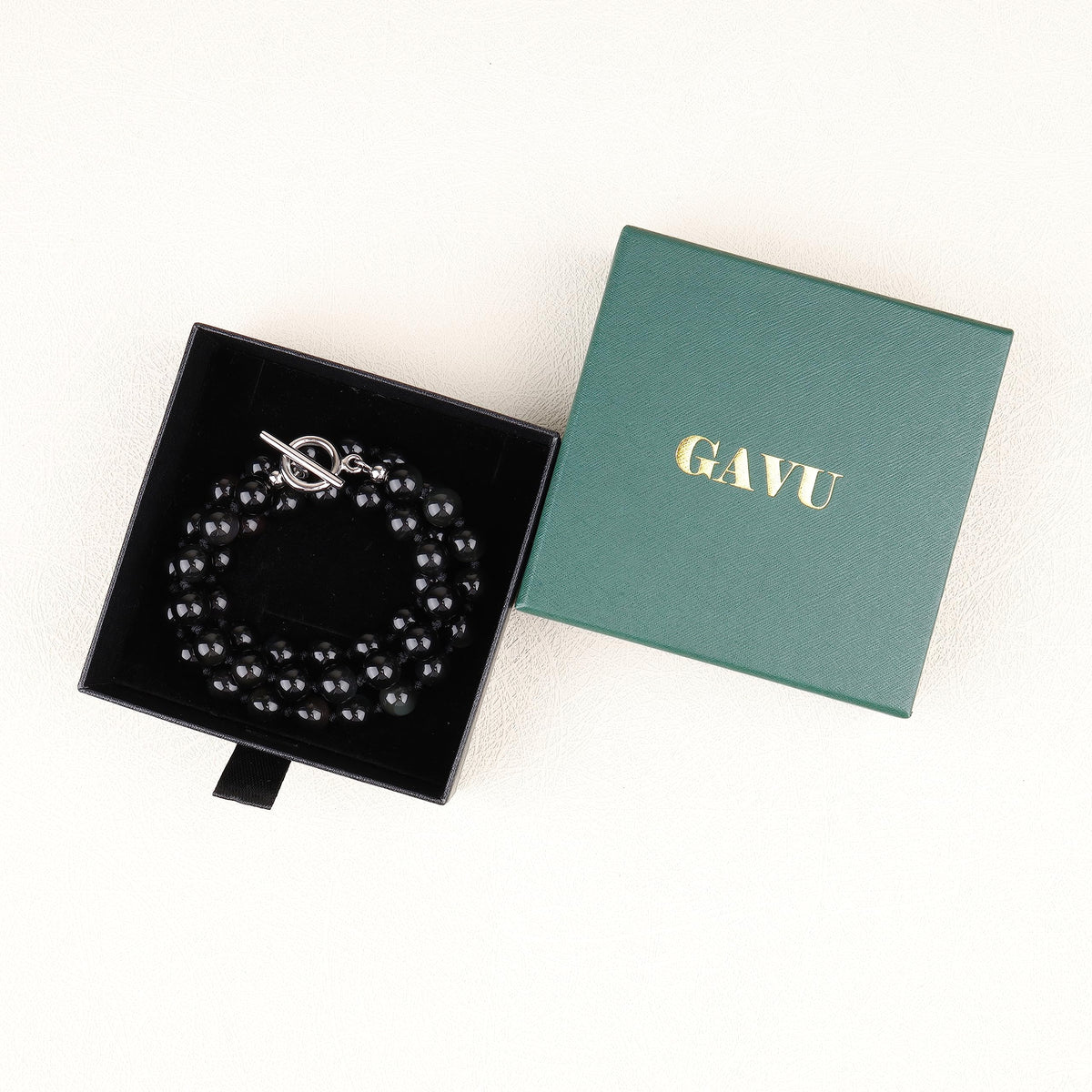 Men’s Black Obsidian Necklace (Black Obsidan / 24")