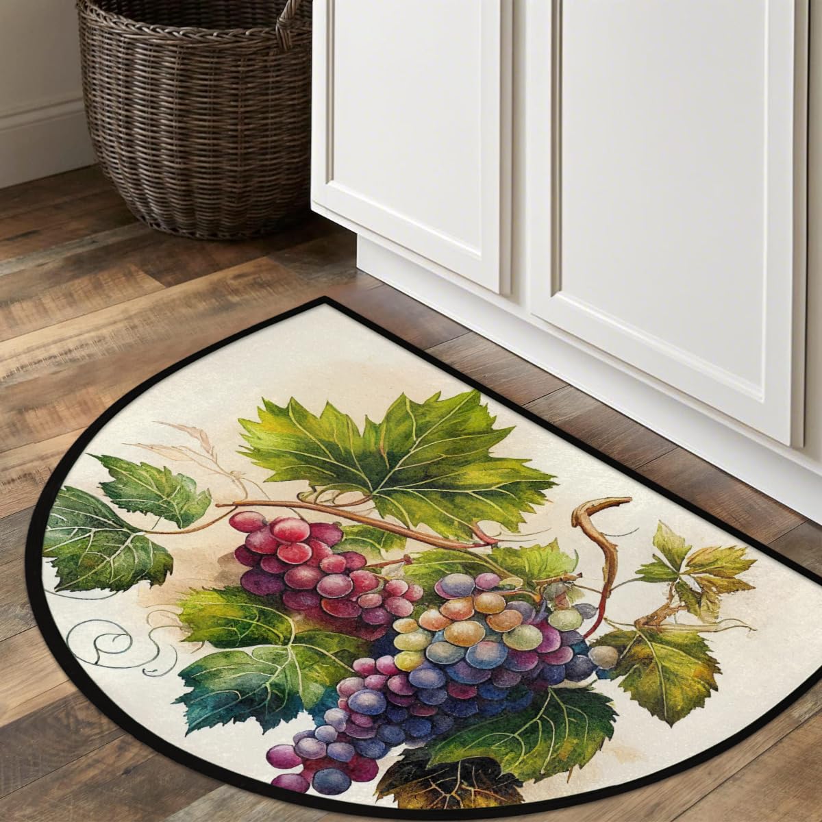 Grape Half Round Rug Half Moon Door Mat Half Circle Rugs (A:z-color 1)