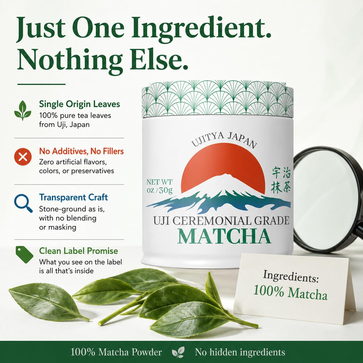 Uji Matcha Powder Authentic Japanese Green Tea (White-30g)