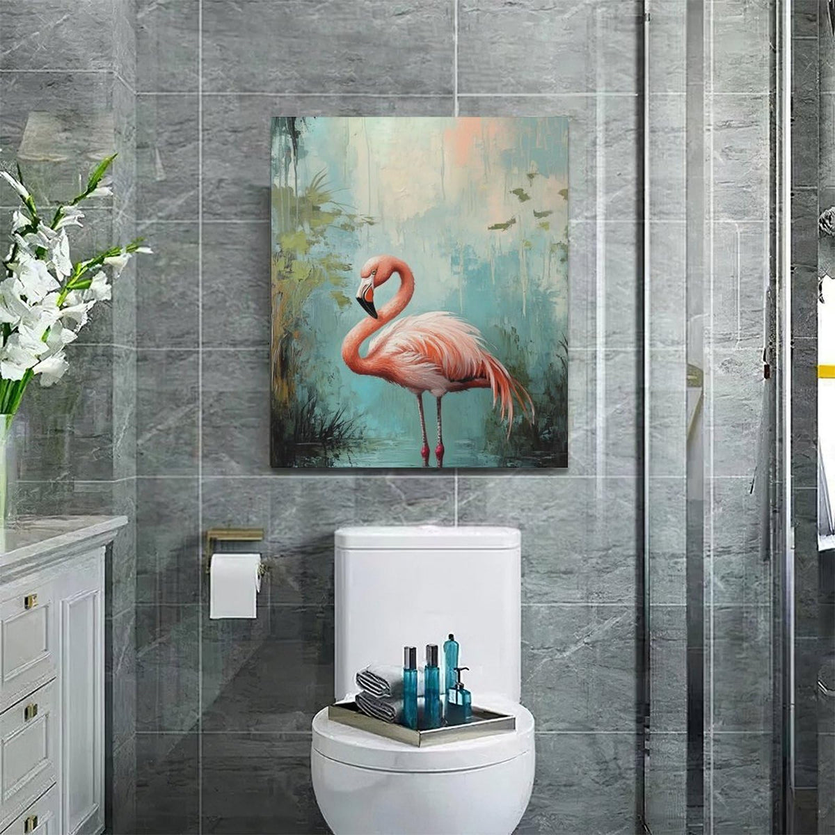 Flamingo Wall Art (24"L x 20"W / Flamingo)