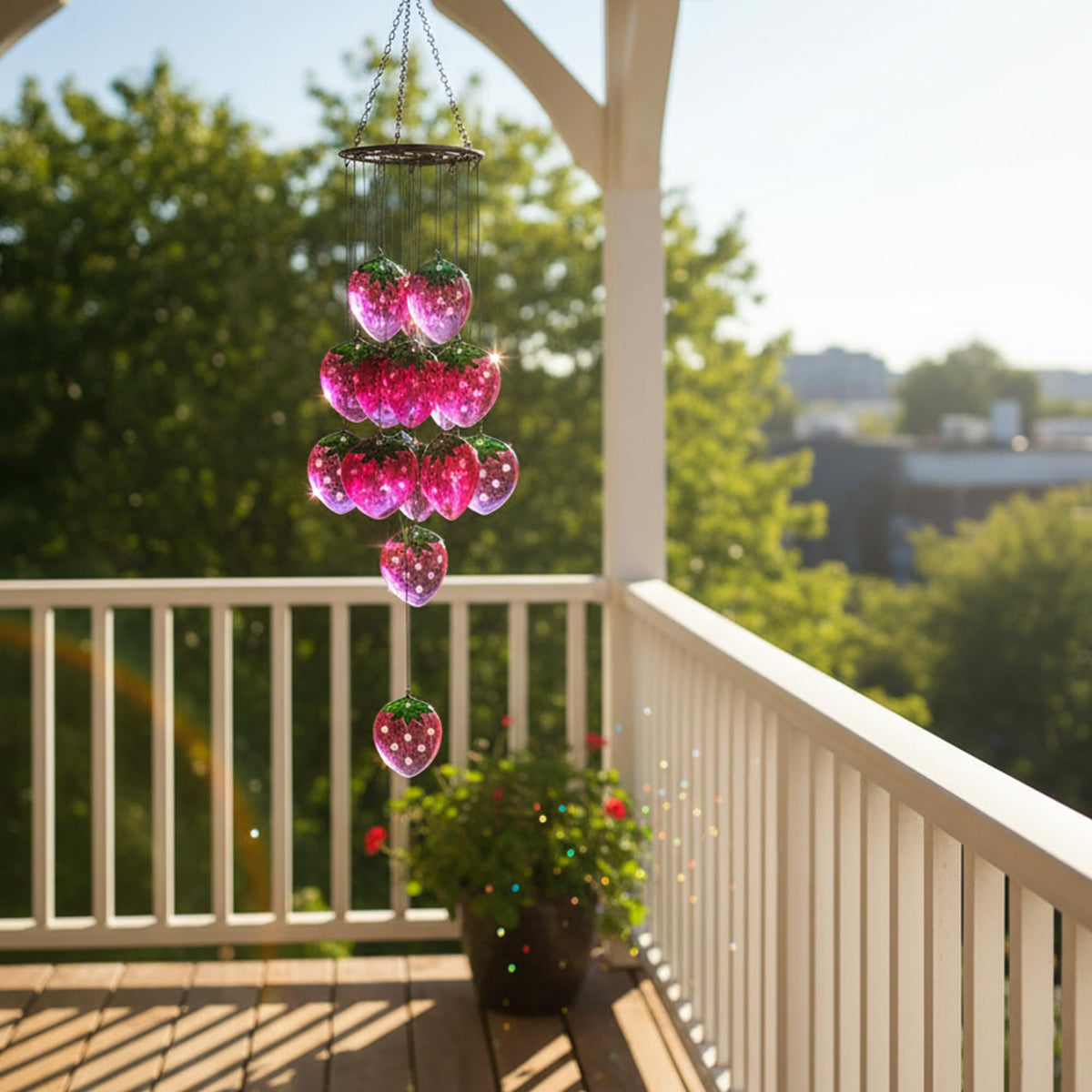 Small Sea Glass Wind Chimes for Outside