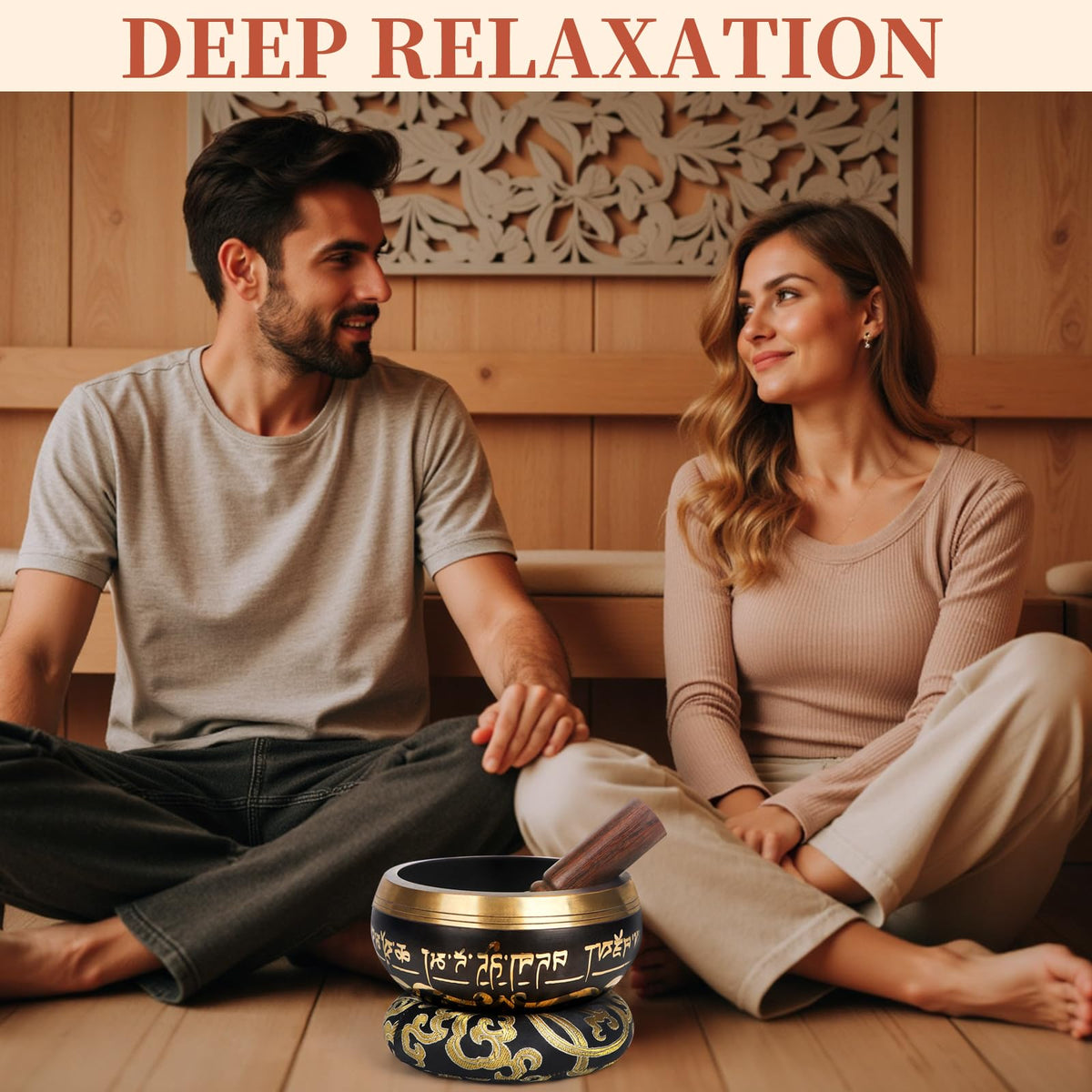 HandMade Meditation Singing Bowl (5 inch Black)