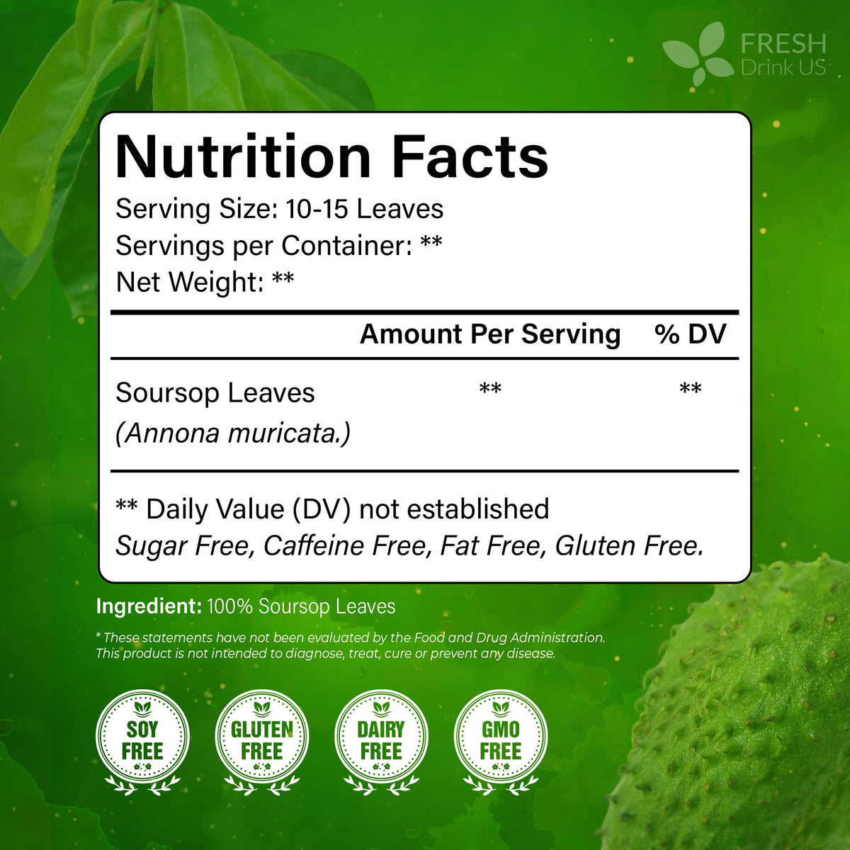 Premium Soursop Tea (55 Count)