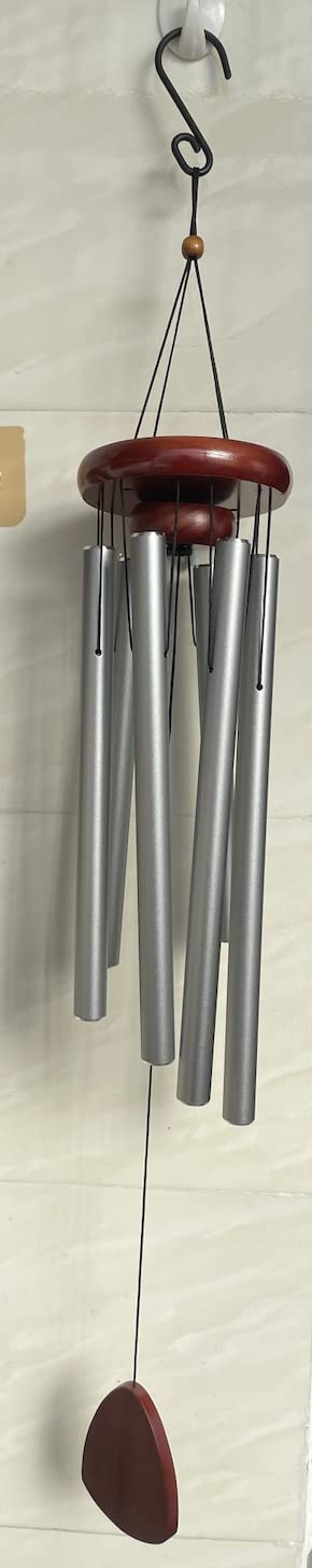 37" Silver Grey Large Aluminum Windchimes Outdoors (Silver Grey)