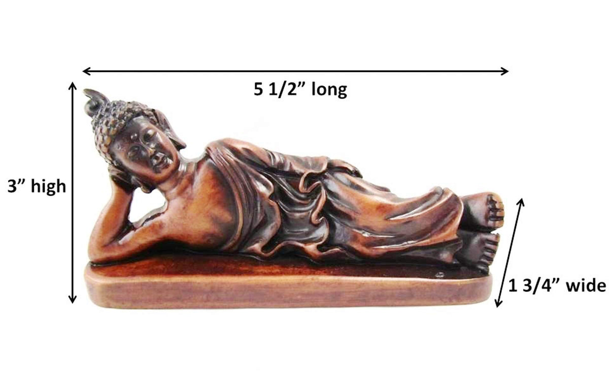 Reclining Buddha Statue (Bronze,brown)