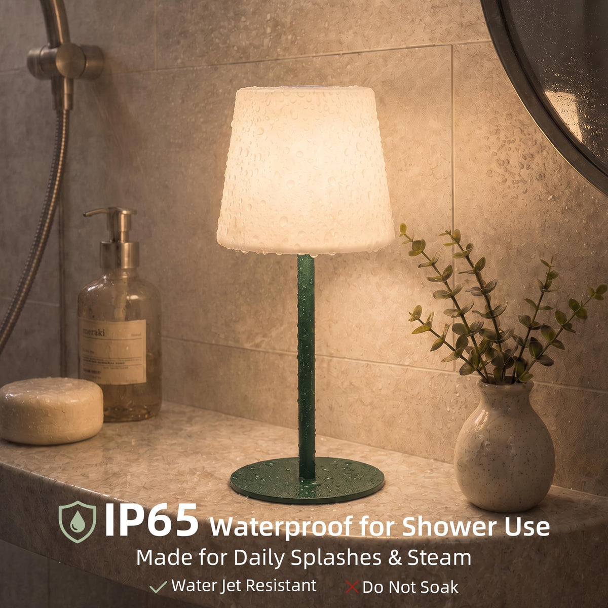 IP65 Waterproof Shower Lamp (Green / 1 Pack)