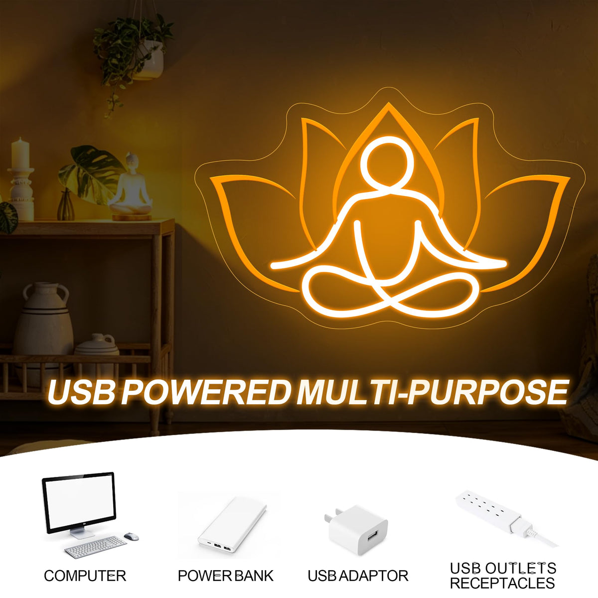 Namaste Lotus Neon Sign (Namaste Lotus)